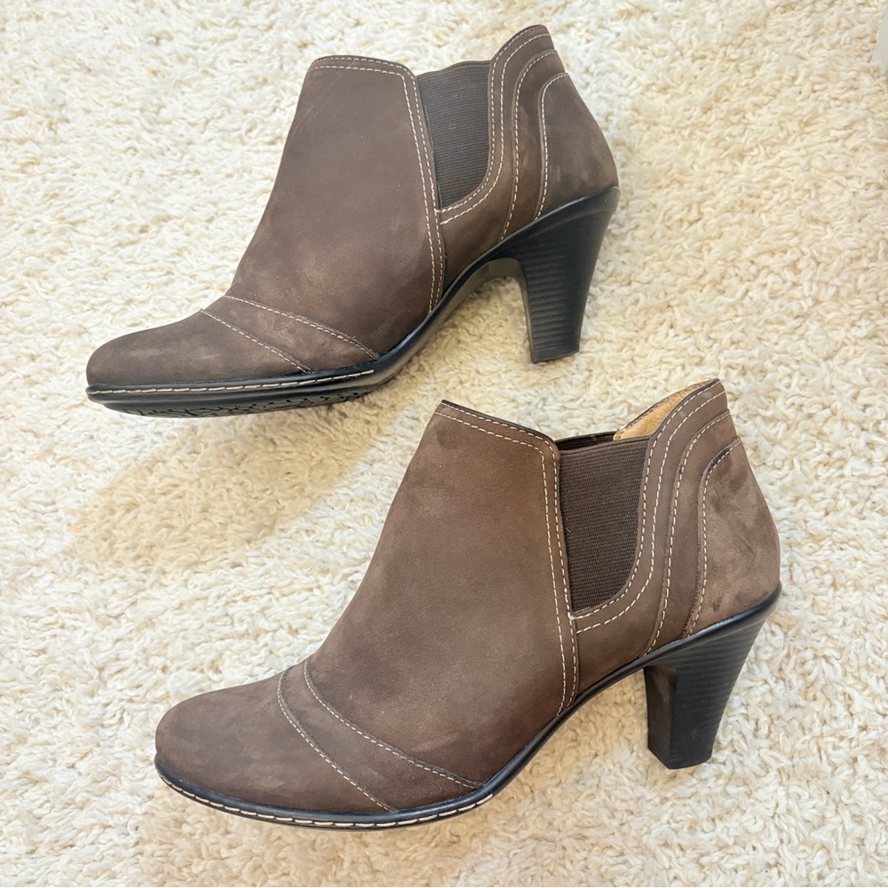 Softspots Women’s Dark Brown Leather Ankle‎ Booties Size 7.5W Comfort
